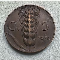 Италия 5 чентезимо, 1921  4-1-43