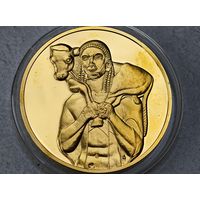 Позолота 24K Gold Plated  , настольная медаль