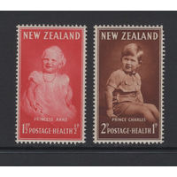 Новая Зеландия 1952** Королевские дети Принцесса Анна и принц Чарльз SG#710-711