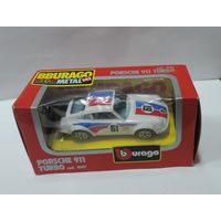 Автомобиль  Porsche 911 Turbo. Burago. Италия. Металл.