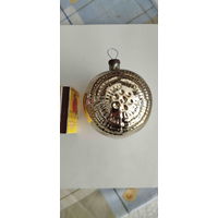 Елочная игрушка СССР. Шар рельефный