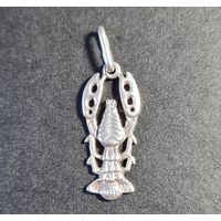 Кулон привеска знак зодиака Рак серебро 925 СССР ЗВЕЗДА лот#1, С РУБЛЯ! МНОГО ЛОТОВ С РУБЛЯ БЕЗ МЦ!