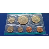 Сборка 1 доллар 50,25,10,5 и 1 центы 1973 США (UNC)В лоте 7 монет