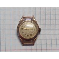 Золотые часы Заря, проба 583, не на ходу, общий вес 11.19 гр.