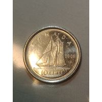 Канада 10 центов 2009 года .