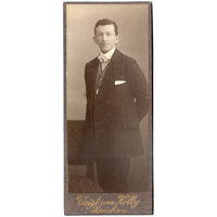 Визитка, Германия, кон.19-нач.20 в. На картоне. 120 х 50 мм