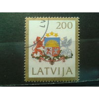 Латвия, 1991. Стандарт, герб. Mi-5,50 евро гаш.