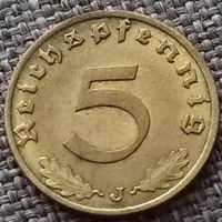 5 рейхспфеннигов 1939 J