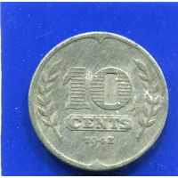 Нидерланды 10 центов 1942 , цинк