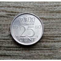 Werty71 Нидерланды 25 центов 1980 петух