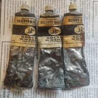 Казеиново-масляная художественная краска Ленинград СССР Кость жженая, остатки