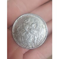 5 франков 1865г посвященная стрелковому фестивалю шаффхавзене