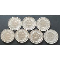 1 франк 1983.1987.1988.1989.1992.1998.2000 Швейцария