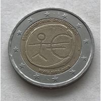 Германия 2 евро 2009 - 10 лет монетарной политики ЕС (EMU) и введения евро (J - Гамбург)