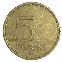 Венгрия 5 форинтов, 1996