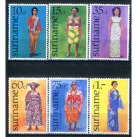 Суринам - 1977г. - женские национальные костюмы - 6 марок - полная серия, MNH [Mi 753-758]. #3-WB-91-A-2
