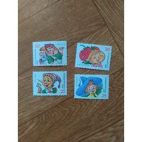 Россия серия марок 1992 г. Мультфильм.