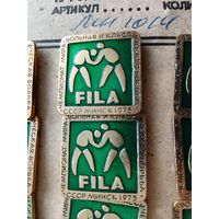 Старый значок Чемпионат мира по борьбе, Минск-1975 год, Беларусь, СССР, цена за 1 шт. (3619)