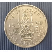 Великобритания 1 шиллинг 1950 год король Георг VI без IND: IMP: для Шотландии