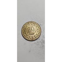 Тунис 20 милим 1993