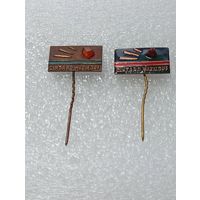 Значки Прибалтика. С натуральным янтарём. Цена указывается за один значок. #-III-02