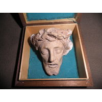 RRR!Терракотовая голова И.Христа в терновом венке .Оригинал!Из личной коллекции.Без МЦ.Отличный подарок к Рождеству!