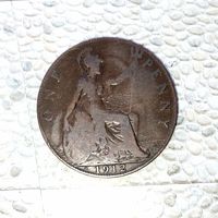 1 пенни 1912 года Великобритания. Король Георг 5. Родная патина!