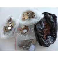 На УДАЧУ. 20 монет - АМЕРИКА, ЕВРОПА, АЗИЯ. Из мешка. (Возможны повторы).