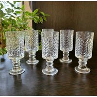 Фужеры "Зима", хрусталь, Никольский завод "Красный гигант".