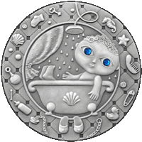 ТОРГИ. Серебро. Вадалей . Водолей , Aquarius ,  серебро , 20 рублей . Знаки Зодиака . Гороскоп. Гараскоп .
