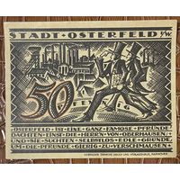 Нотгельд 50 пфеннигов 1921 год. Остерфельд. Веймарская республика