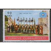 Марка из серии 1967г. Турция "Международный год туризма. Мехтер" MNH