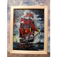 Картина маслом в рамке