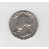 Квотер (25 центов) США 1965 б/б Лот 0600