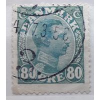 Дания 1922-1926гг. Стандарт.80 оре. Король Кристиан X. гаш.