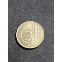 Турция 5 курушей 2013