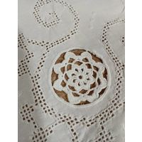 Винтажная скатерть, ришелье, ручная работа, Германия, 82*84 см