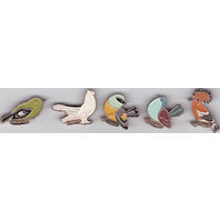 Птицы: чубатый голубь, иволга, ремез, жулан и удод.