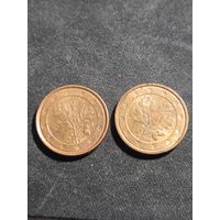 Германия 1 евроцент 2016 F A