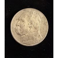 5 злотых 1935 г. Юзеф Пилсудский.  Польша.  Серебро