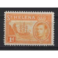 1938 Остров Святой Елены / ST. HELENA** 1d Георг VI (SG 132а)