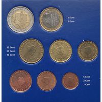 Нидерланды 1, 2, 5, 10, 20, 50 евроцентов, 1,2 евро 2000 г. Годовой набор монет