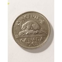 Канада 5 центов 1963