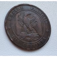 Франция 10 сантимов, 1856 "W" - Лилль 6-14-21