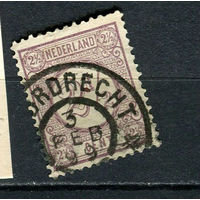 Нидерланды - 1876 - Цифры 2 1/2С - [Mi.33aF] - 1 марка. Гашеная.  (Лот 16Jo)-T4P15