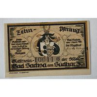 1921 год 10   пфеннигов    Германия