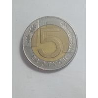 Польша 5 злотых 1994 года .