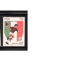 Италия-1996,(Мих.2447)  **  Спорт, Футбол, ФК "Милан" (одиночка)