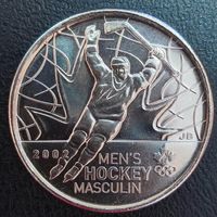 Канада 25 центов 2009 Победа мужской сборной по хоккею на олимпиаде Солт-Лейк-Сити 2002 (1.6.1).
