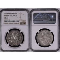 3 марки 1915 год 100 лет присоединению Мансфельда. Крайне редкие! Изумительное коллекционное состояние. Грейд NGC MS64